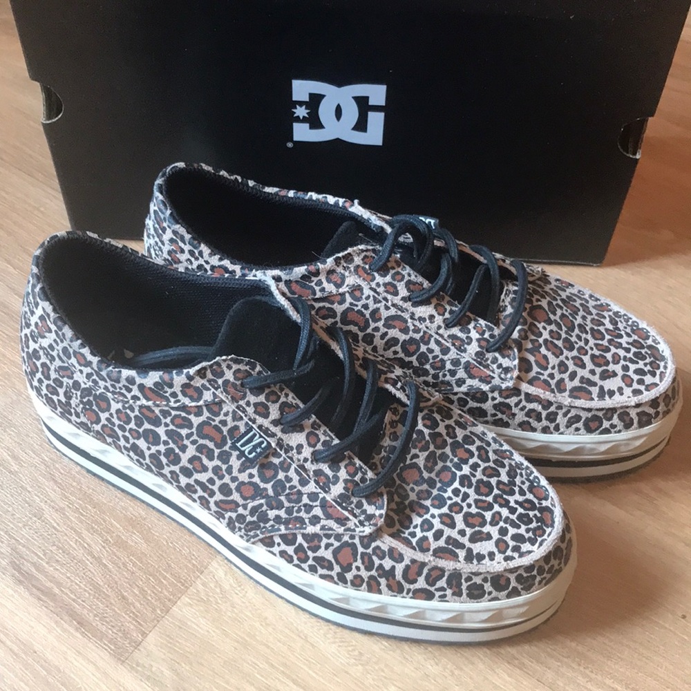 DC leopard creepers size 7 platform rockabilly